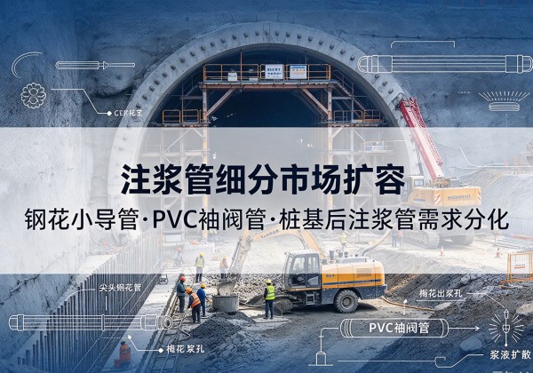 南海注浆管细分市场扩容，隧道钢花小导管、PVC 袖阀管、桩基后注浆管需求分化